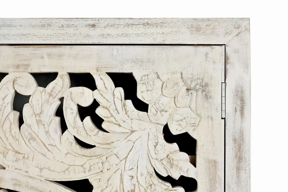 Sideboards - Mango wood display case and aged white metal legs - GINER Y COLOMER