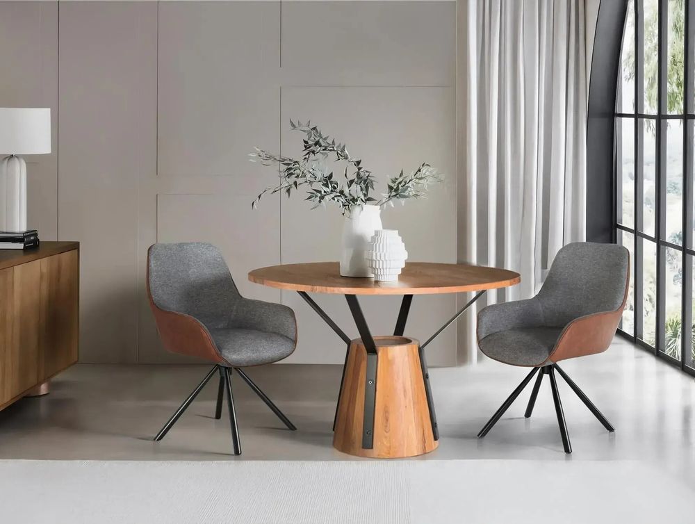 Chaises - Ensemble de 2 chaises pivotantes recouvertes de tissu - GINER Y COLOMER