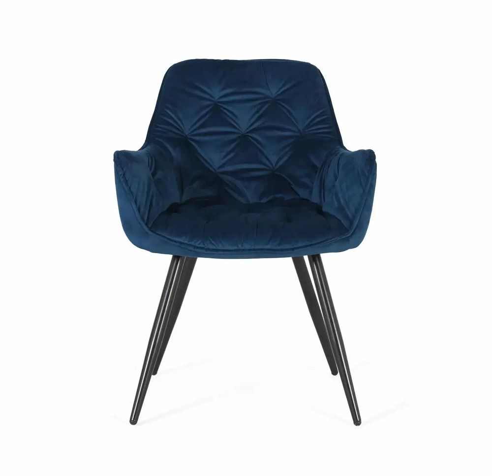 Chairs - Set of two chairs covered in velvet and steel legs - GINER Y COLOMER