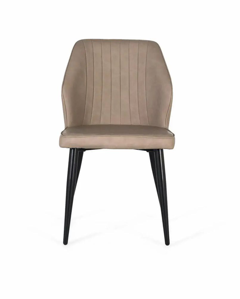 Chaises - Lot de 2 chaises tapissées en gris et pieds en acier - GINER Y COLOMER