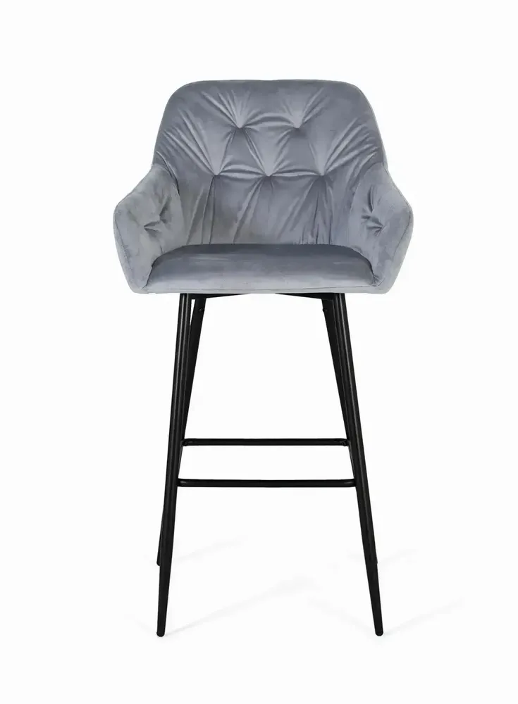 Tabourets - Ensemble de deux tabourets recouverts de velours et structure en métal - GINER Y COLOMER
