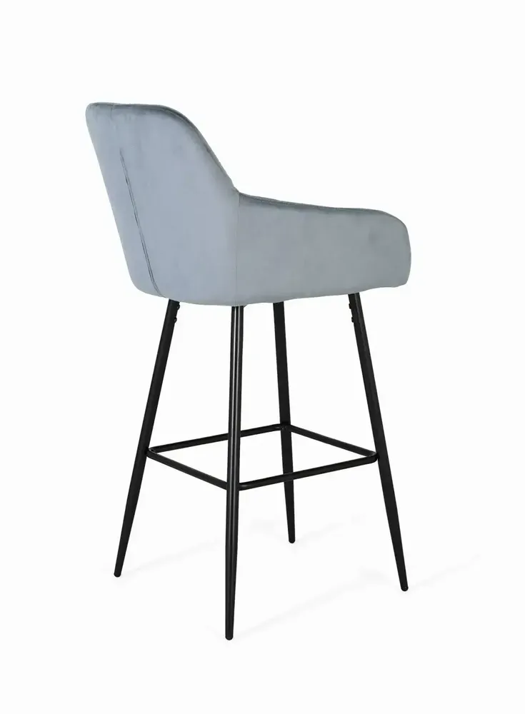 Tabourets - Ensemble de deux tabourets recouverts de velours et structure en métal - GINER Y COLOMER