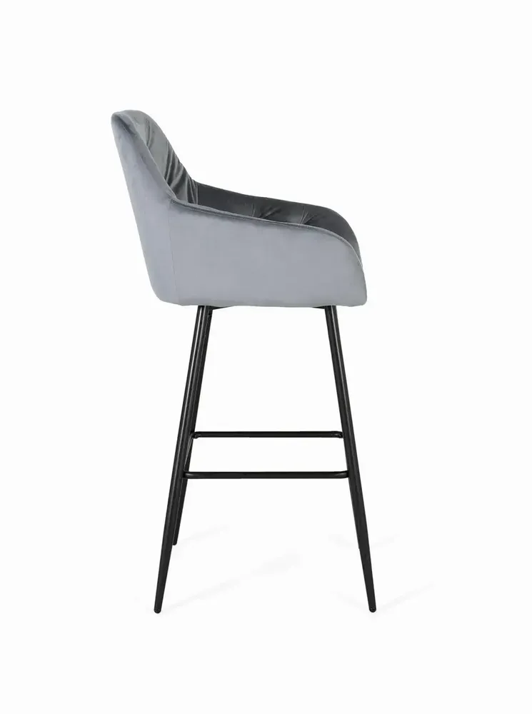 Tabourets - Ensemble de deux tabourets recouverts de velours et structure en métal - GINER Y COLOMER