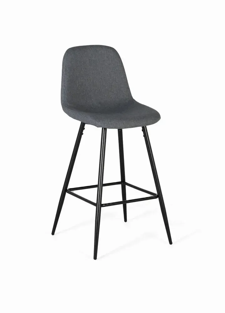 Stools - Set of four stools covered in gray fabric - GINER Y COLOMER