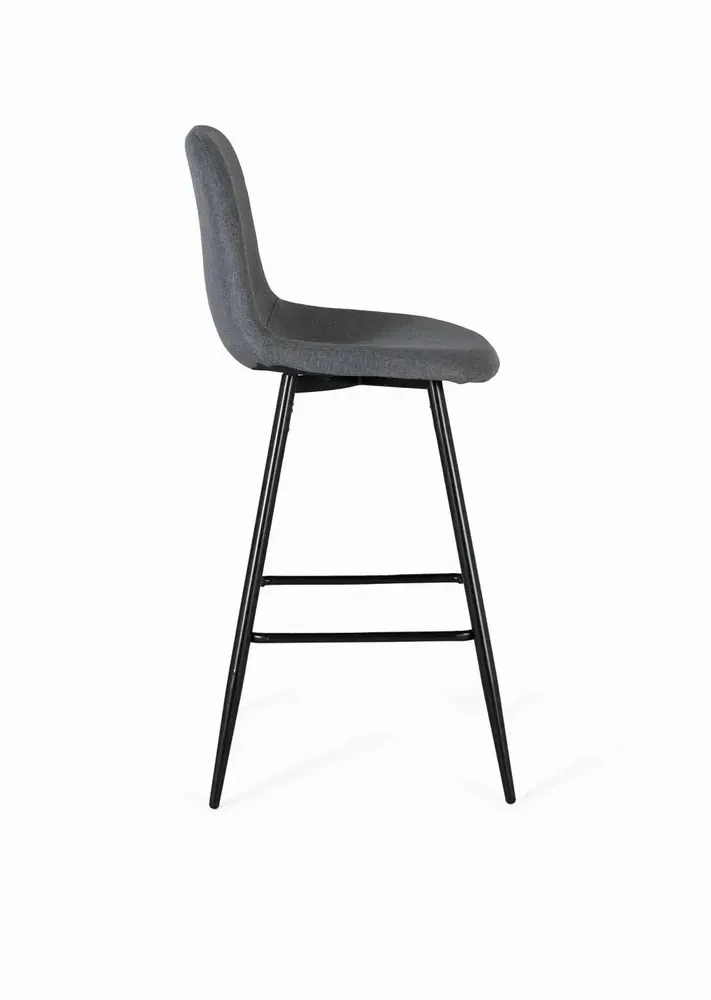 Stools - Set of four stools covered in gray fabric - GINER Y COLOMER