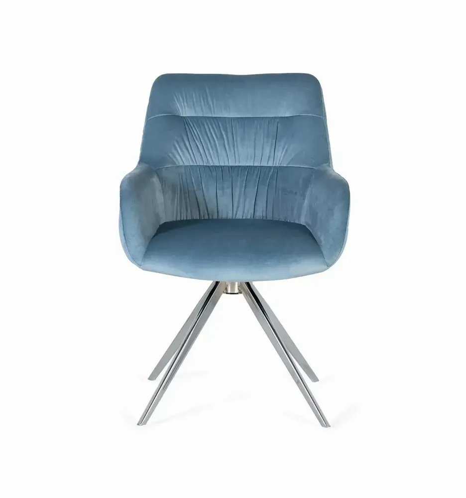 Armchairs - Set of two armchairs upholstered in blue velvet - GINER Y COLOMER