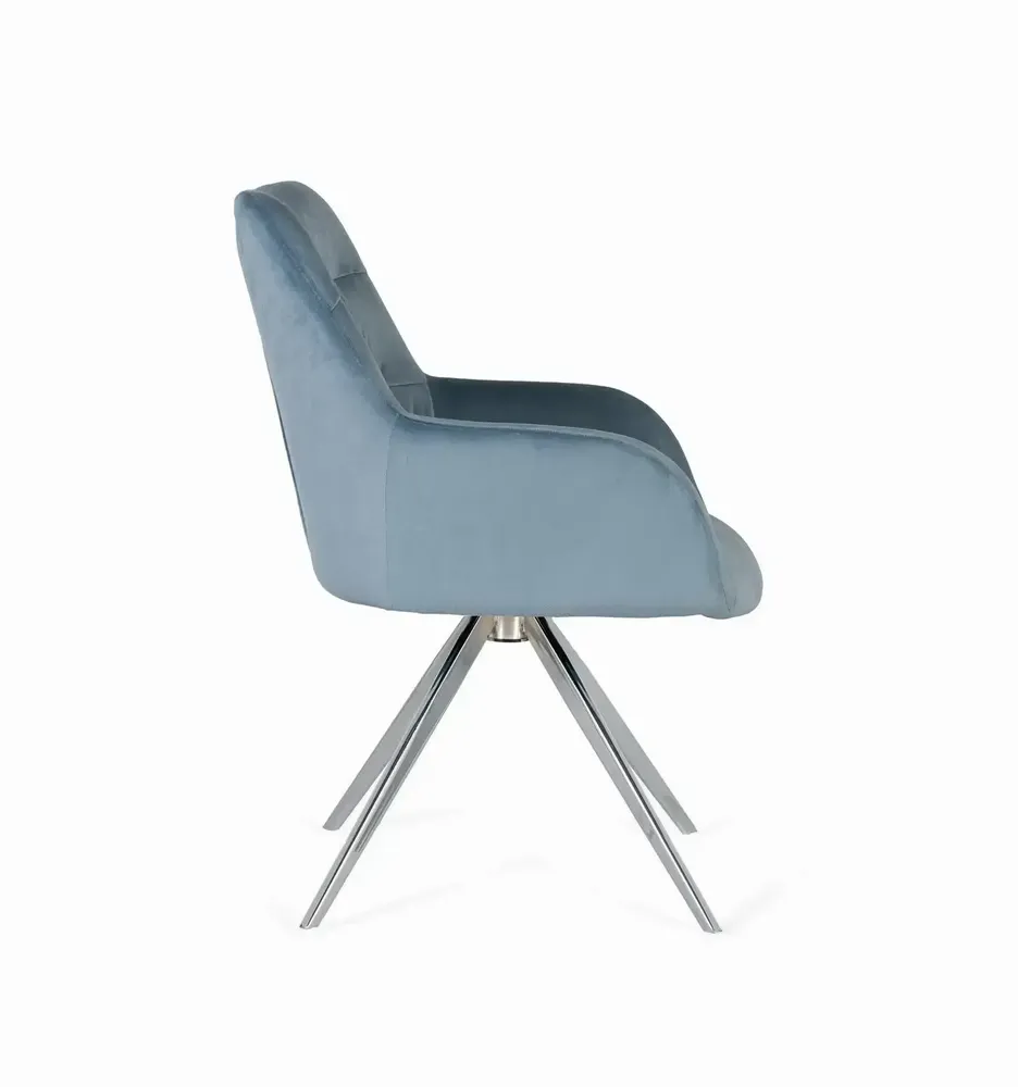 Armchairs - Set of two armchairs upholstered in blue velvet - GINER Y COLOMER