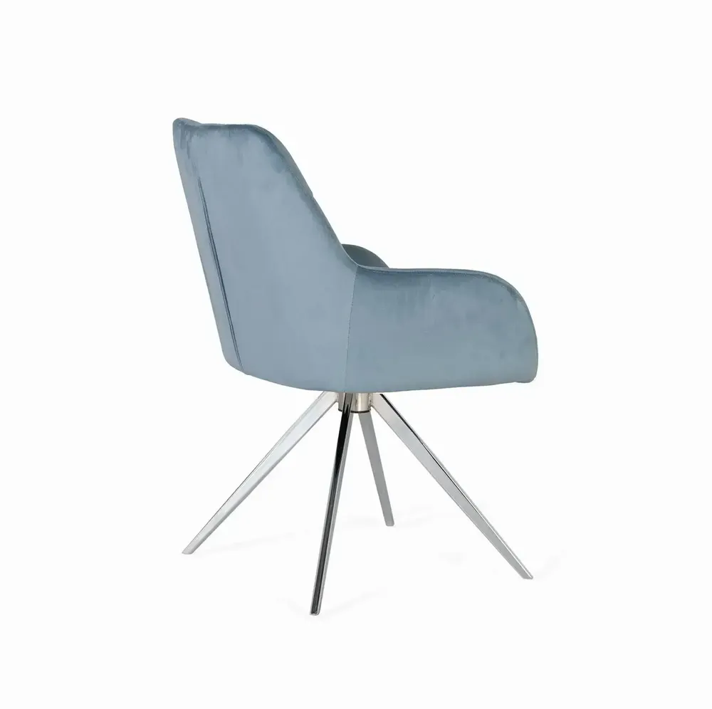 Armchairs - Set of two armchairs upholstered in blue velvet - GINER Y COLOMER