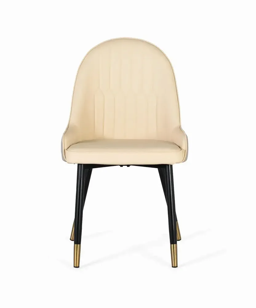 Chaises - Ensemble de 4 chaises recouvertes et pieds en acier - GINER Y COLOMER
