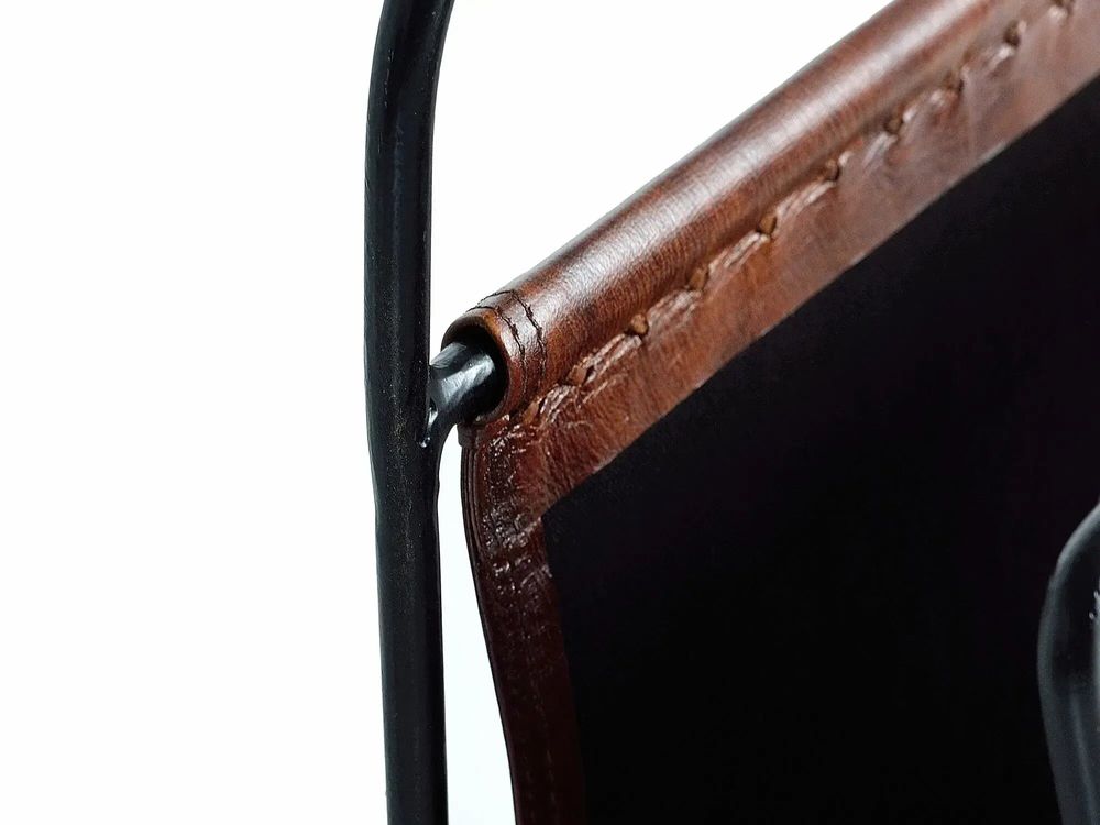 Caskets and boxes - Leather and metal magazine rack - GINER Y COLOMER