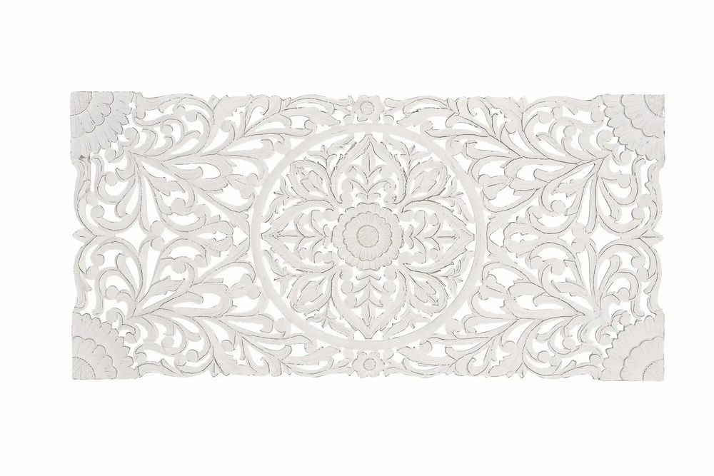 Lits - Tête de lit antique blanche sculptée à la main - GINER Y COLOMER