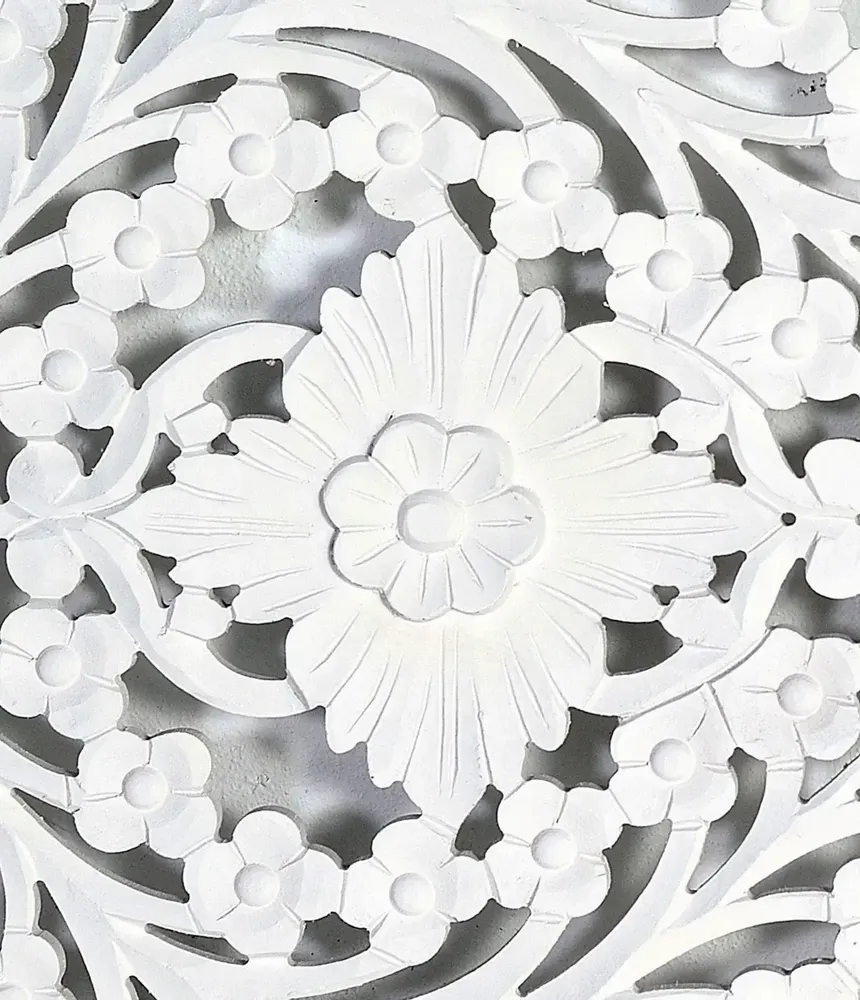Lits - Tête de lit antique blanche sculptée à la main - GINER Y COLOMER