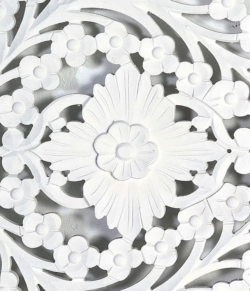 Beds - Antique White Hand Carved Headboard - GINER Y COLOMER