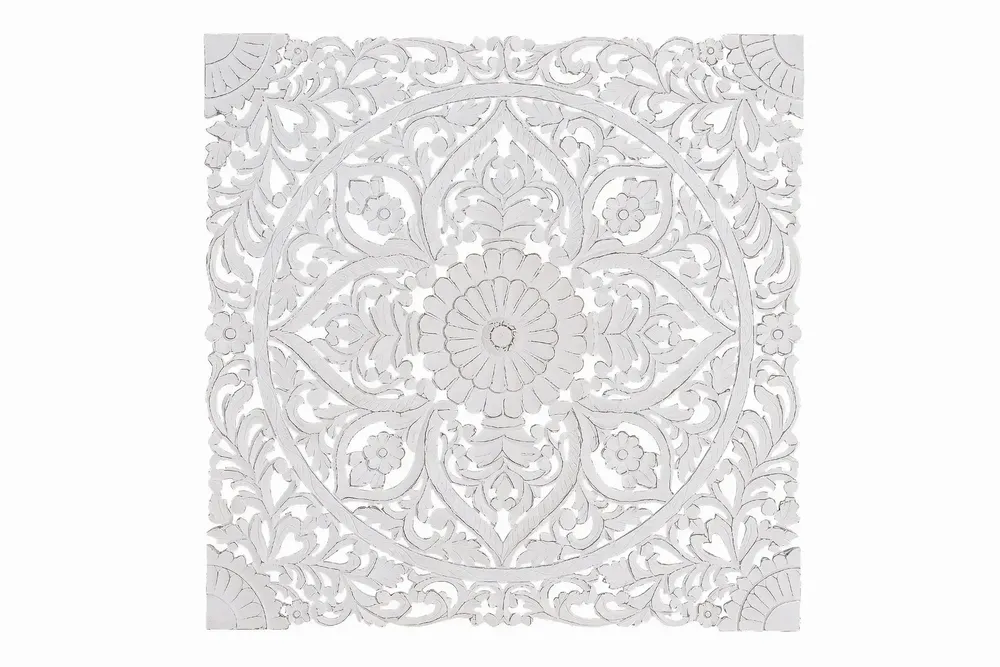Lits - Tête de lit antique blanche sculptée à la main - GINER Y COLOMER