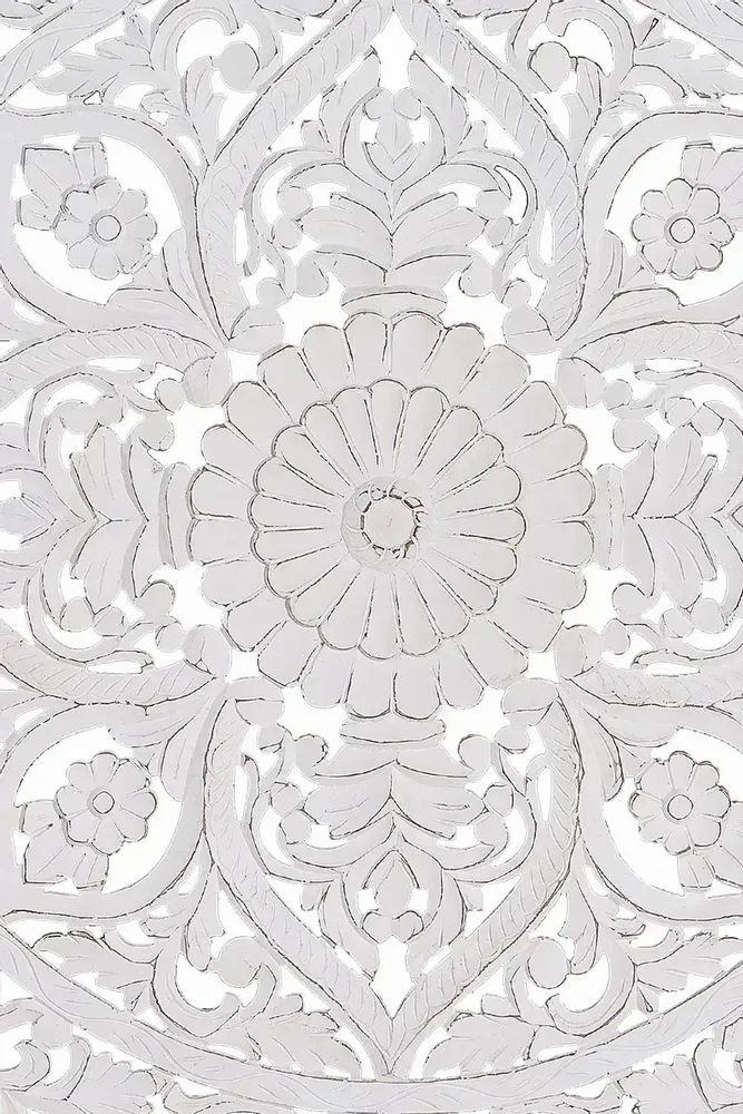 Lits - Tête de lit antique blanche sculptée à la main - GINER Y COLOMER