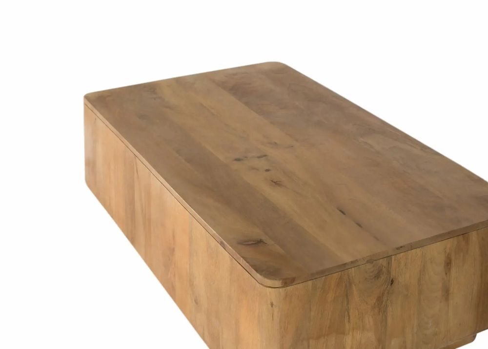 Tables basses - Table basse en bois de manguier aux coins arrondis - GINER Y COLOMER