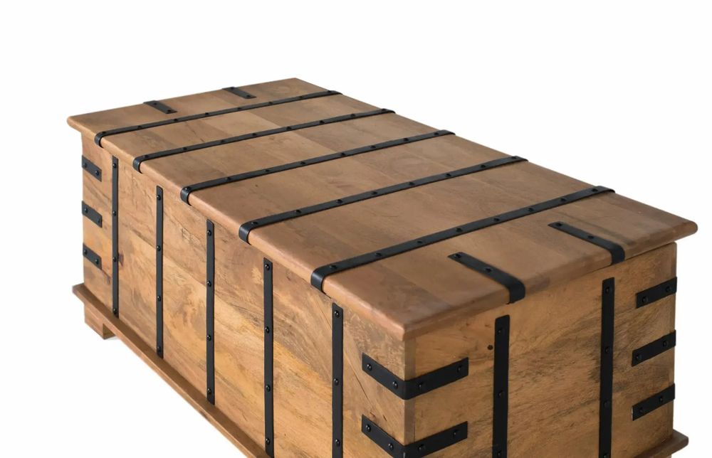Coffee tables - Solid Mango Wood Trunk Table with Natural Finish - GINER Y COLOMER