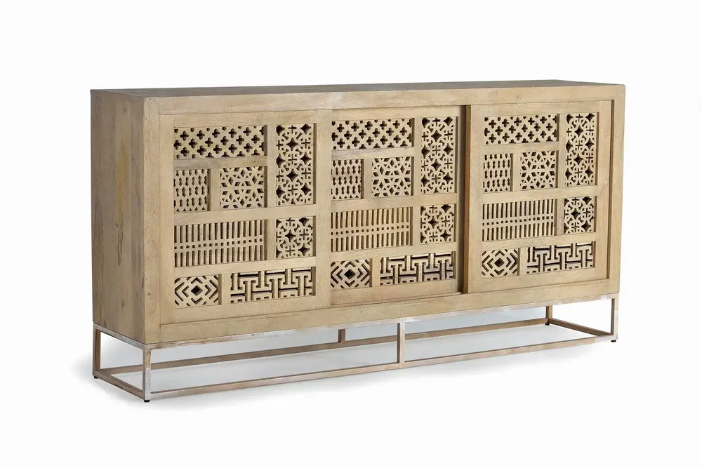 Buffets - Buffet en bois manguier et métal - GINER Y COLOMER