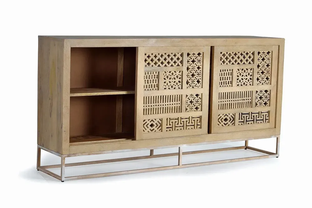 Buffets - Buffet en bois manguier et métal - GINER Y COLOMER