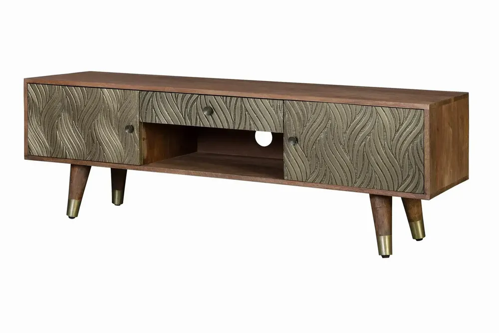 TV stands - TV cabinet in mango wood and brown bronze - GINER Y COLOMER