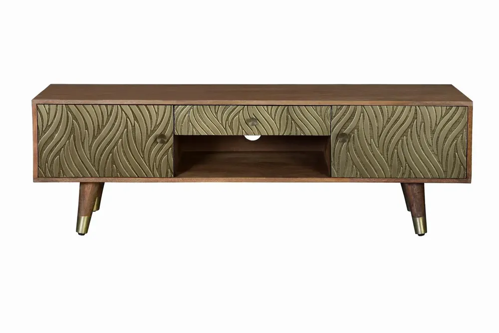 TV stands - TV cabinet in mango wood and brown bronze - GINER Y COLOMER