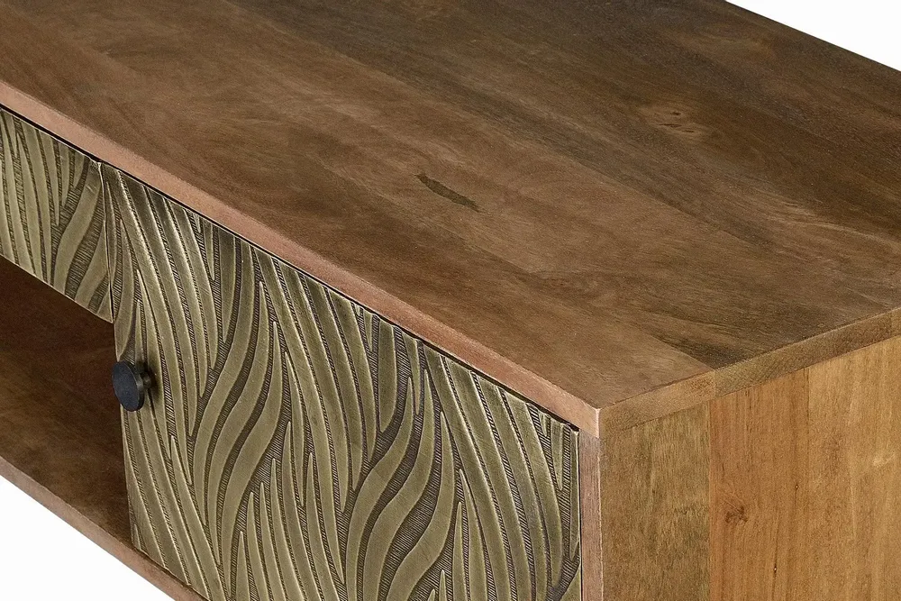 TV stands - TV cabinet in mango wood and brown bronze - GINER Y COLOMER
