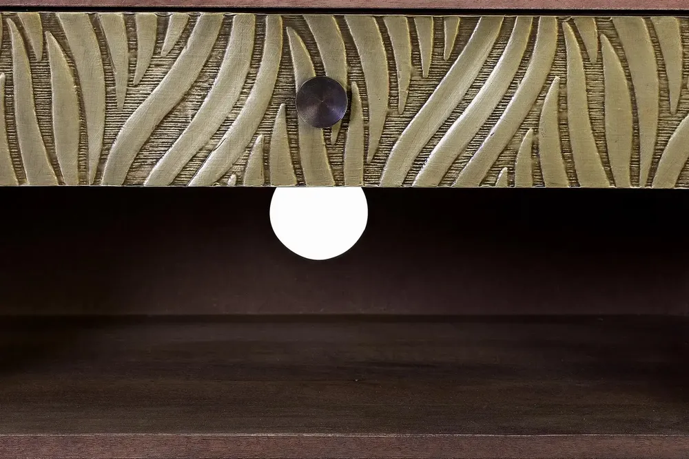 TV stands - TV cabinet in mango wood and brown bronze - GINER Y COLOMER