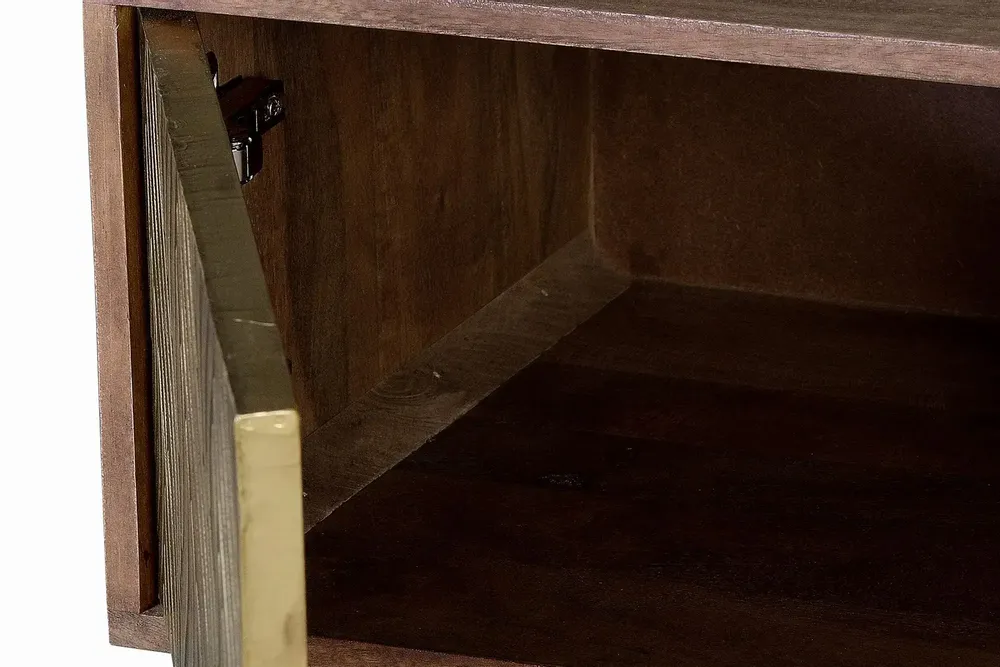 TV stands - TV cabinet in mango wood and brown bronze - GINER Y COLOMER