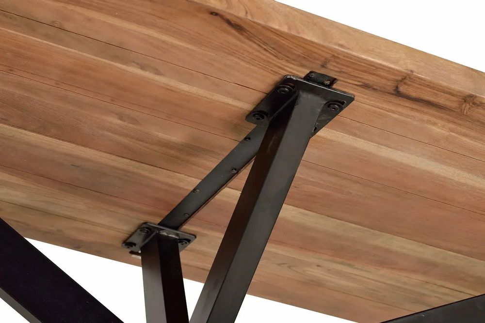 Tables Salle à Manger - Table a manger en bois d'acacia et métal - GINER Y COLOMER