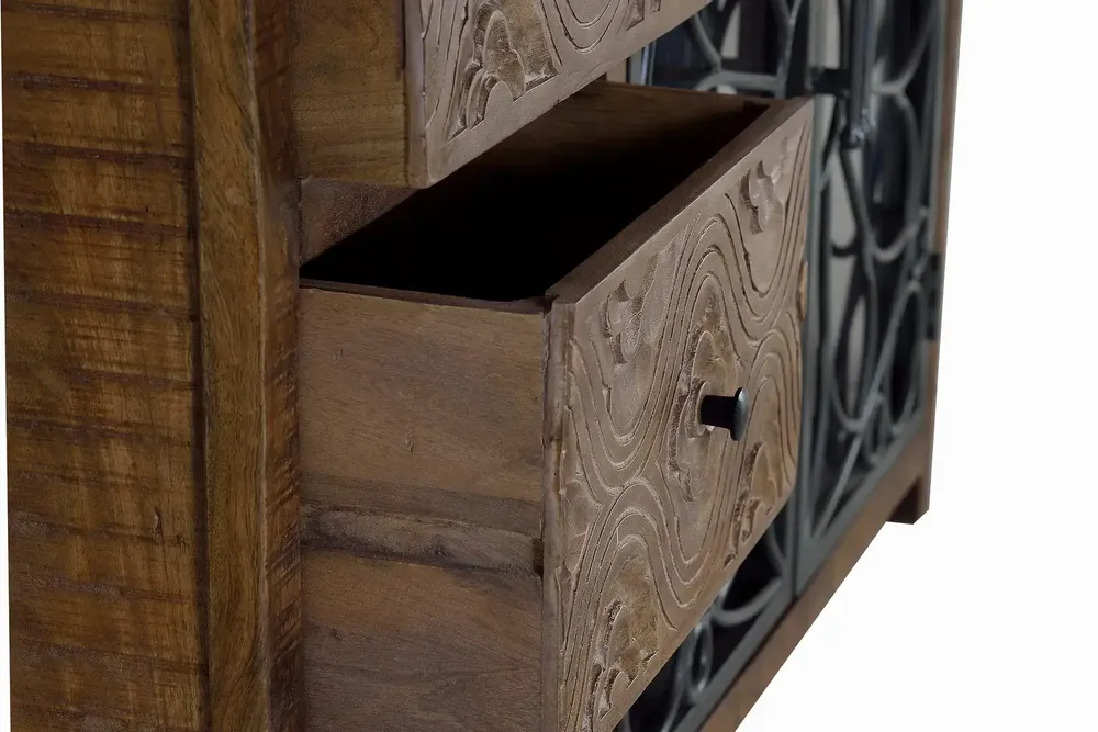 Buffets - Buffet en bois manguier marron vieilli - GINER Y COLOMER