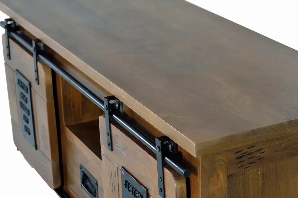 TV stands - TV cabinet in mango wood and metal - GINER Y COLOMER