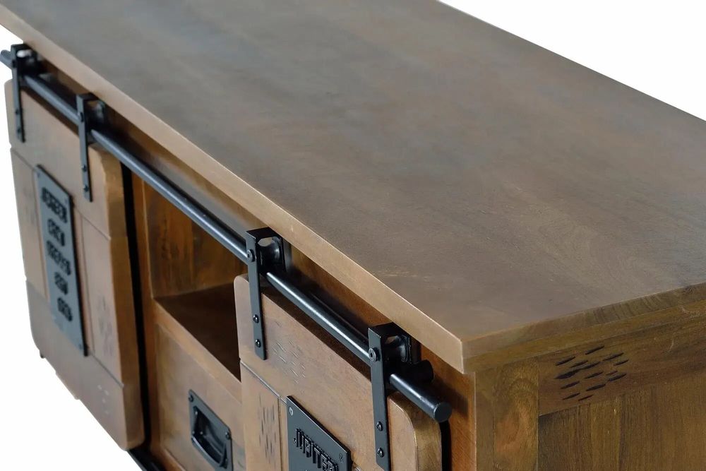 TV stands - TV cabinet in mango wood and metal - GINER Y COLOMER