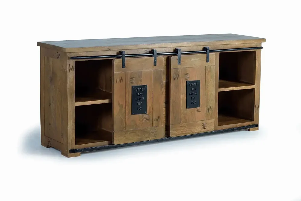 Sideboards - Mango wood and black sideboard - GINER Y COLOMER