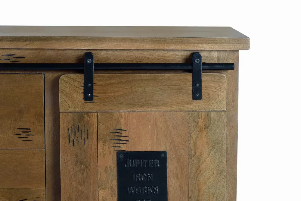 Sideboards - Mango wood and black sideboard - GINER Y COLOMER