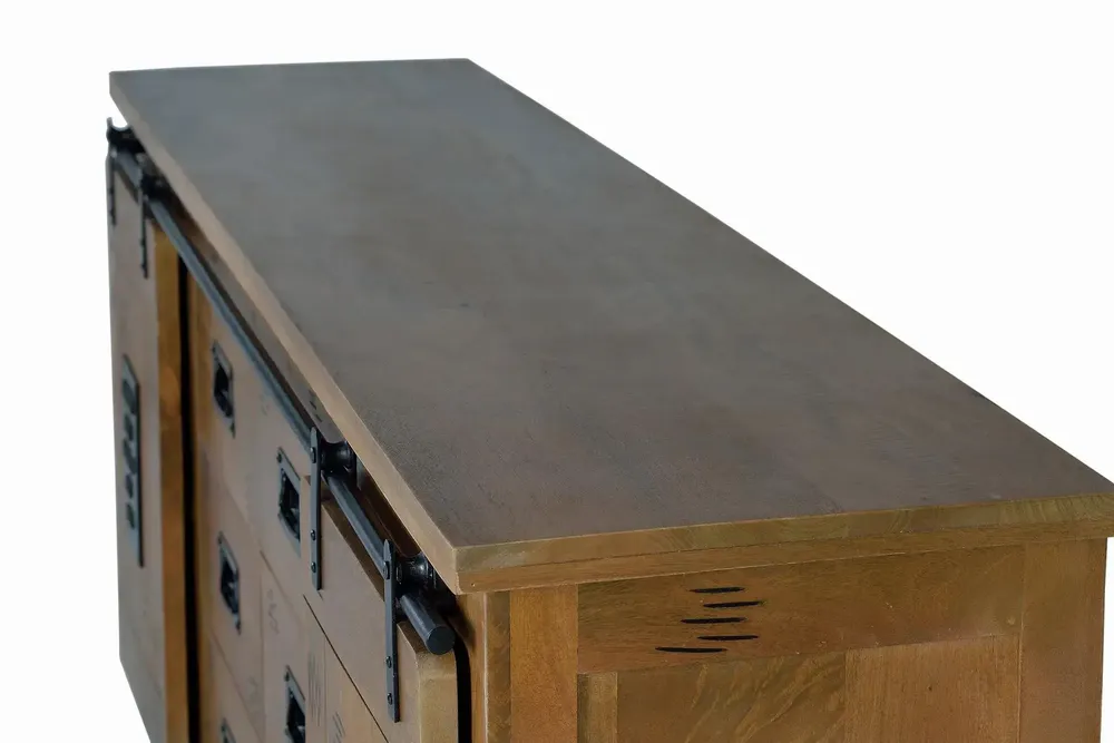 Sideboards - Mango wood and black sideboard - GINER Y COLOMER