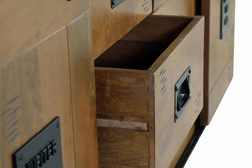 Sideboards - Mango wood and black sideboard - GINER Y COLOMER