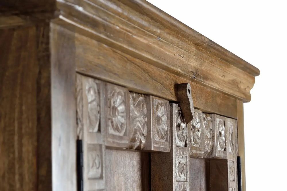 Armoires - Armoire 2 portes en manguier avec étagères intérieures - GINER Y COLOMER