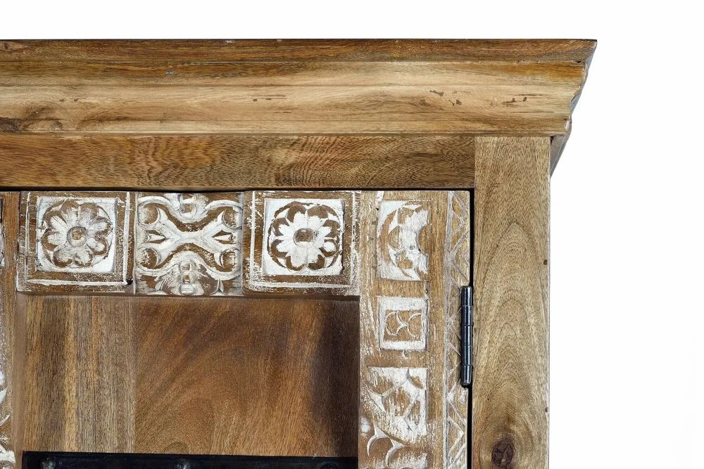 Armoires - Armoire 2 portes en manguier avec étagères intérieures - GINER Y COLOMER