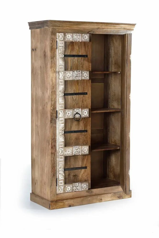 Armoires - Armoire 2 portes en manguier avec étagères intérieures - GINER Y COLOMER