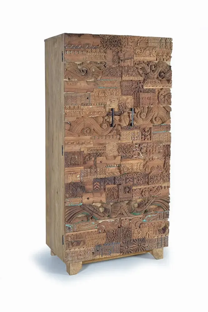 Wardrobe - Reclaimed Mango Wood Wardrobe - GINER Y COLOMER