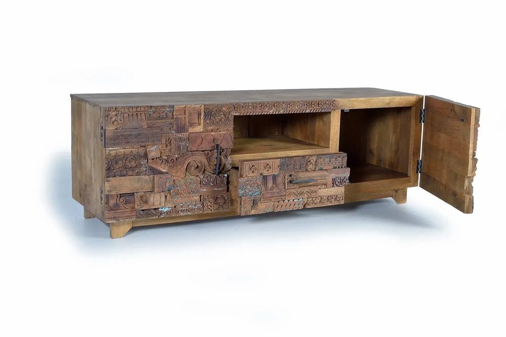 TV stands - Reclaimed Mango Wood TV Stand - GINER Y COLOMER
