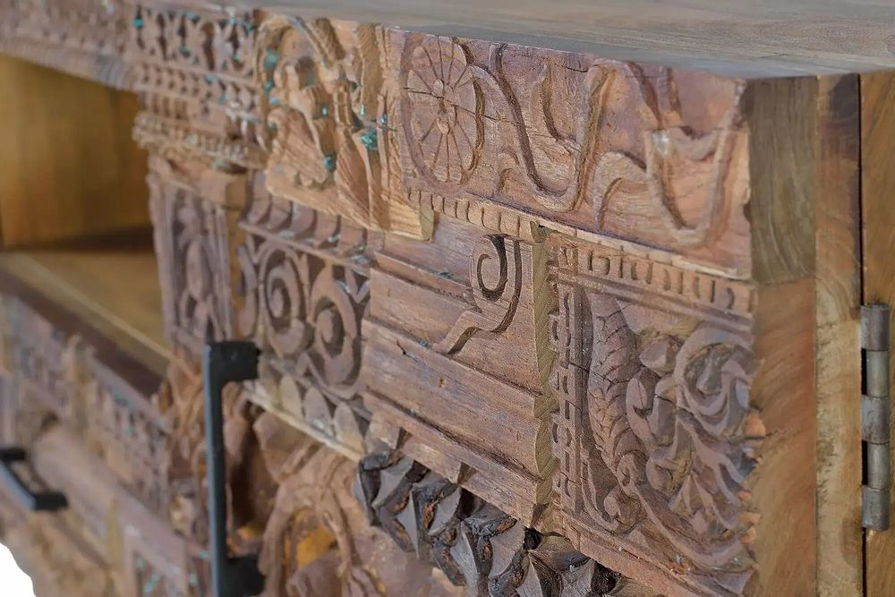 TV stands - Reclaimed Mango Wood TV Stand - GINER Y COLOMER