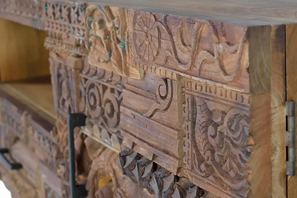 TV stands - Reclaimed Mango Wood TV Stand - GINER Y COLOMER