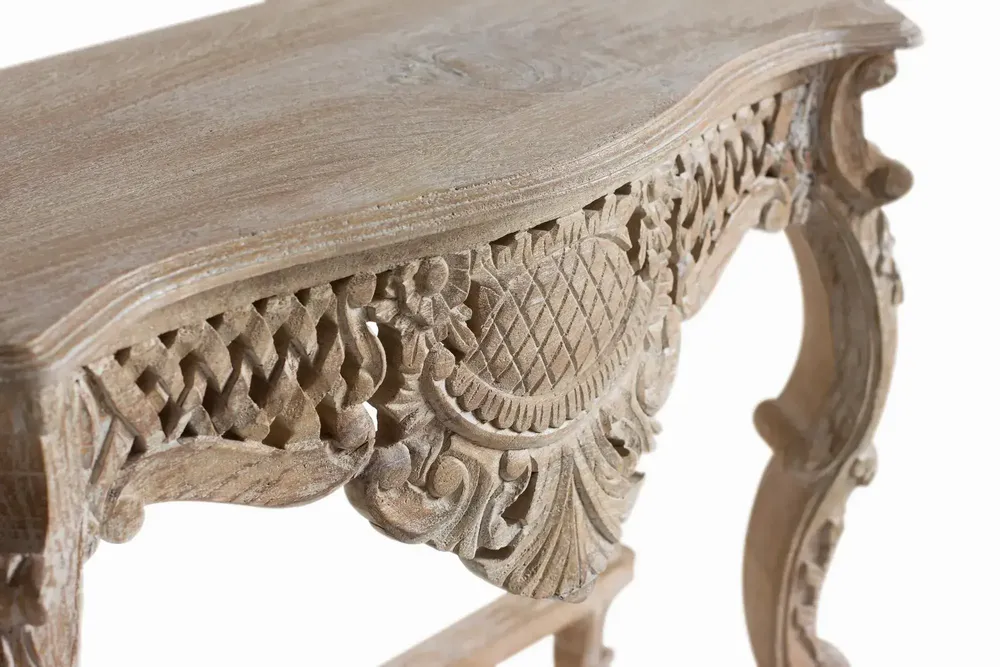 Console table - Console in aged white mango wood - GINER Y COLOMER