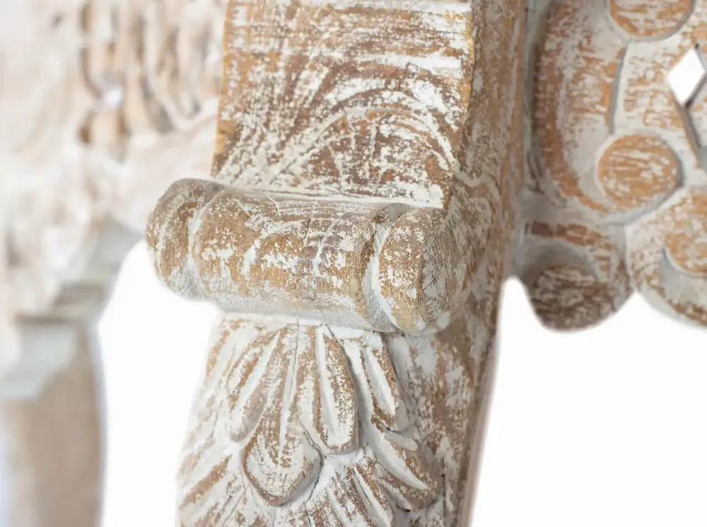 Console table - Console in aged white mango wood - GINER Y COLOMER