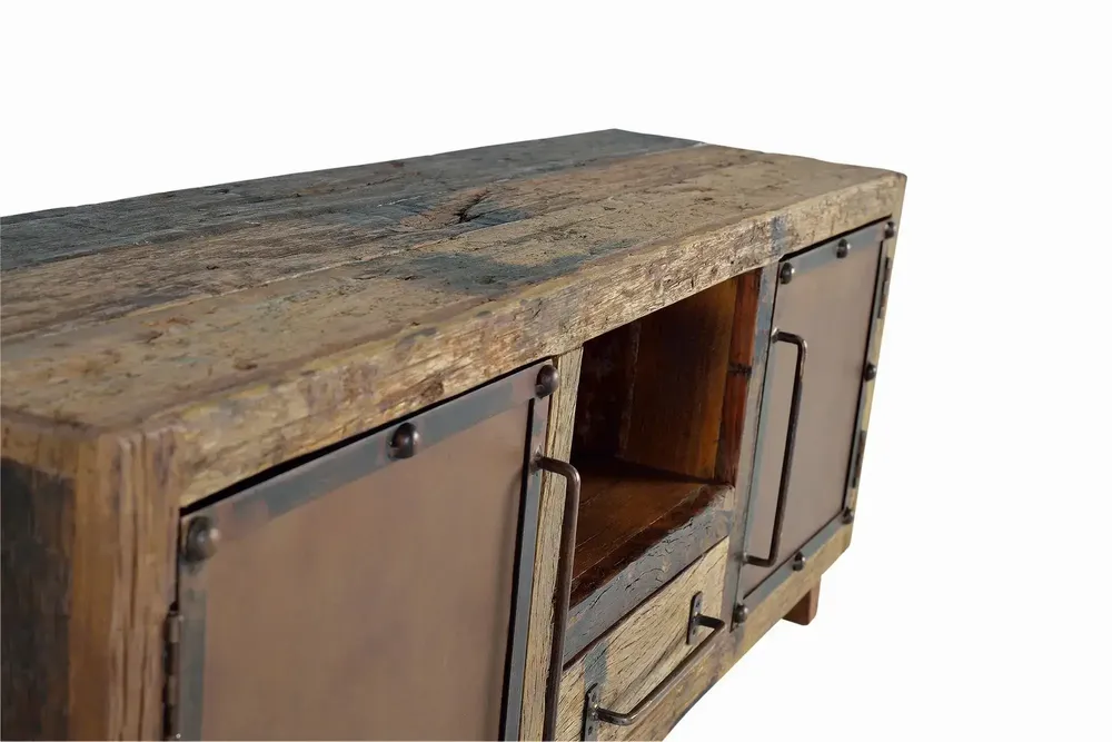 TV stands - TV cabinet in reclaimed wood and metal - GINER Y COLOMER