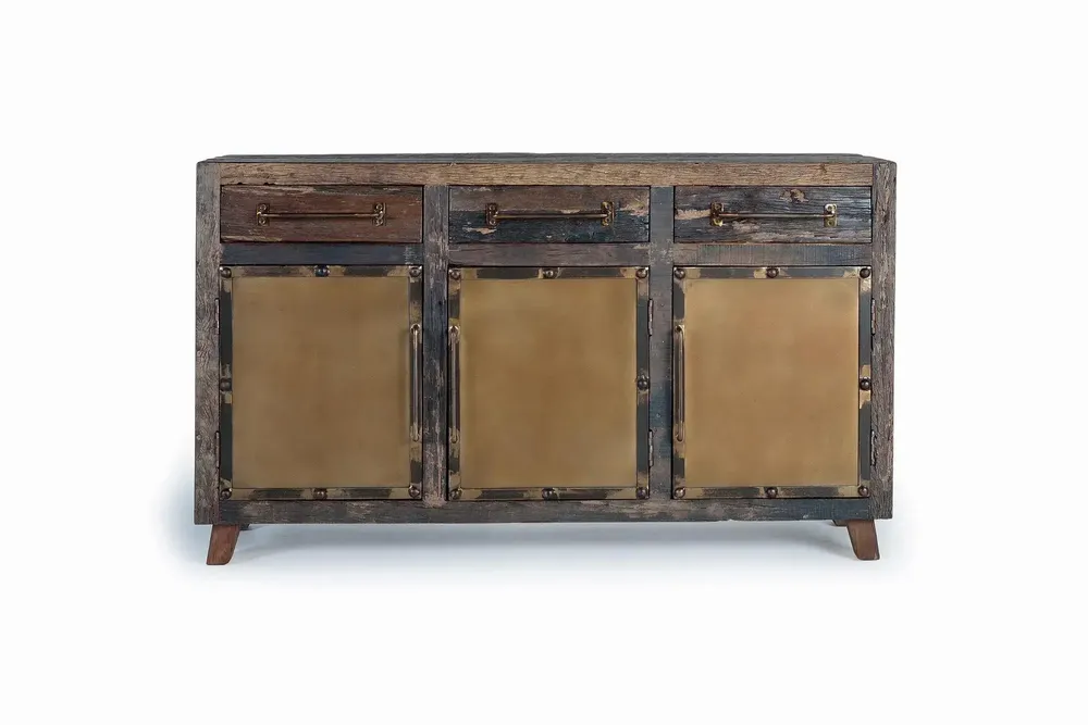 Sideboards - Reclaimed wood and metal sideboard - GINER Y COLOMER