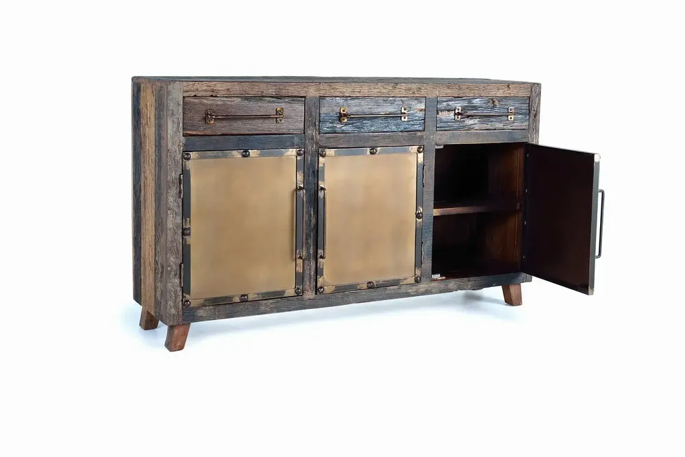 Sideboards - Reclaimed wood and metal sideboard - GINER Y COLOMER