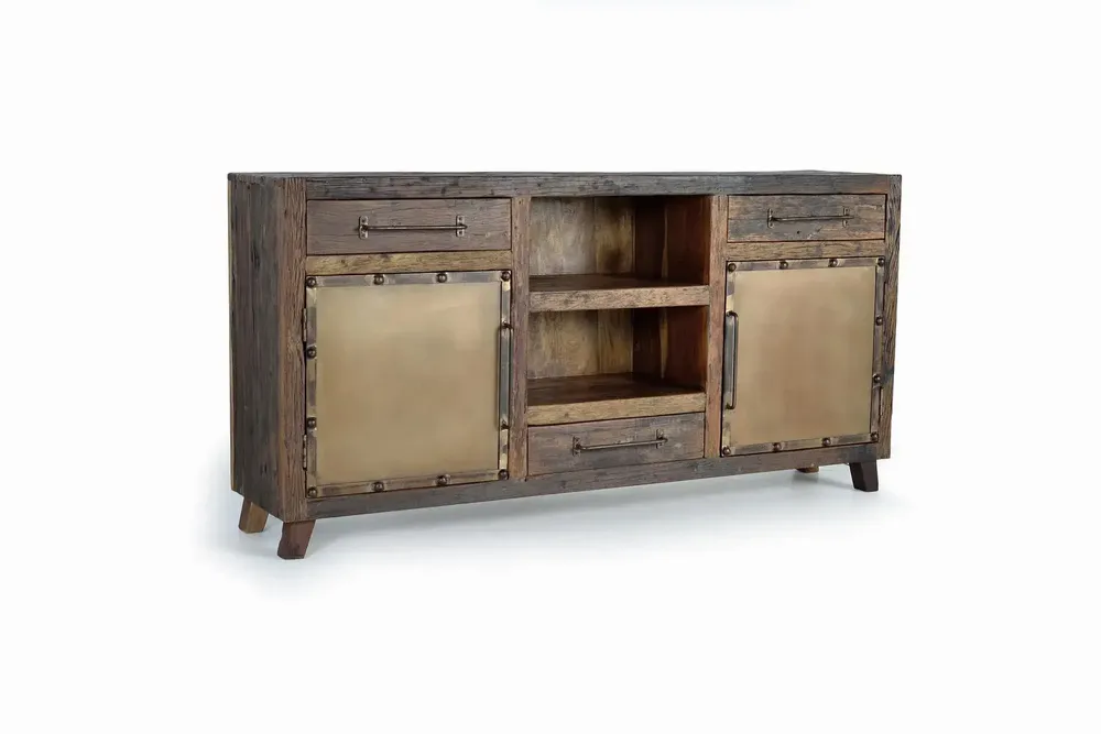 Sideboards - Reclaimed wood and metal sideboard - GINER Y COLOMER