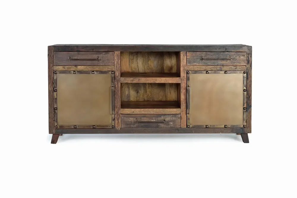 Sideboards - Reclaimed wood and metal sideboard - GINER Y COLOMER